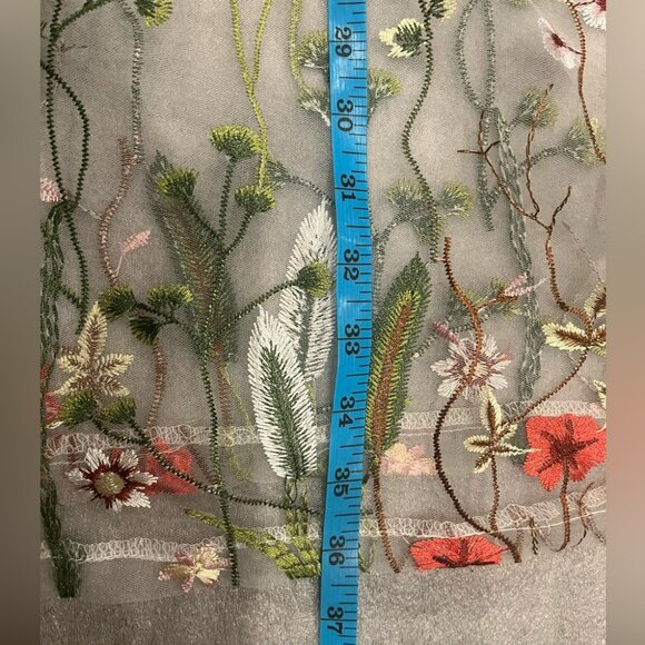 [M] Women Sexy Floral Embroidered See Through Dress Beach Coverups Juniors Dress - Picture 6 of 6